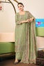 Bemberg Modal Digital Print Sequins Embroidered Salwar Suit