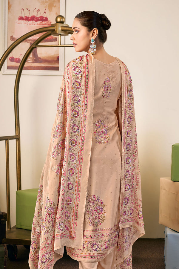 Premium Bemberg Modal Sequins Embroidery Printed Salwar Kameez