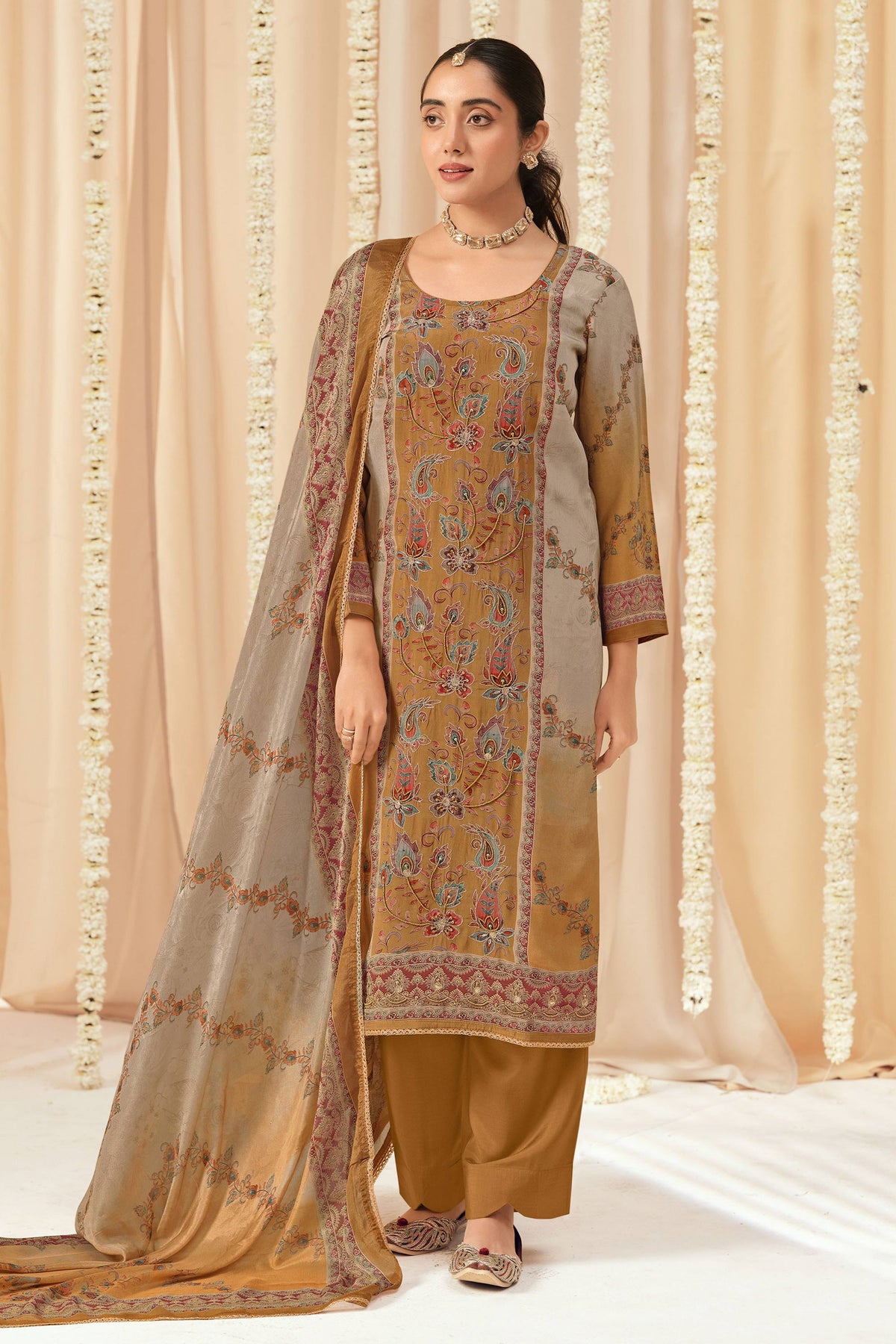 Premium Bemberg Crepe Swarovski Handwork Salwar Suit