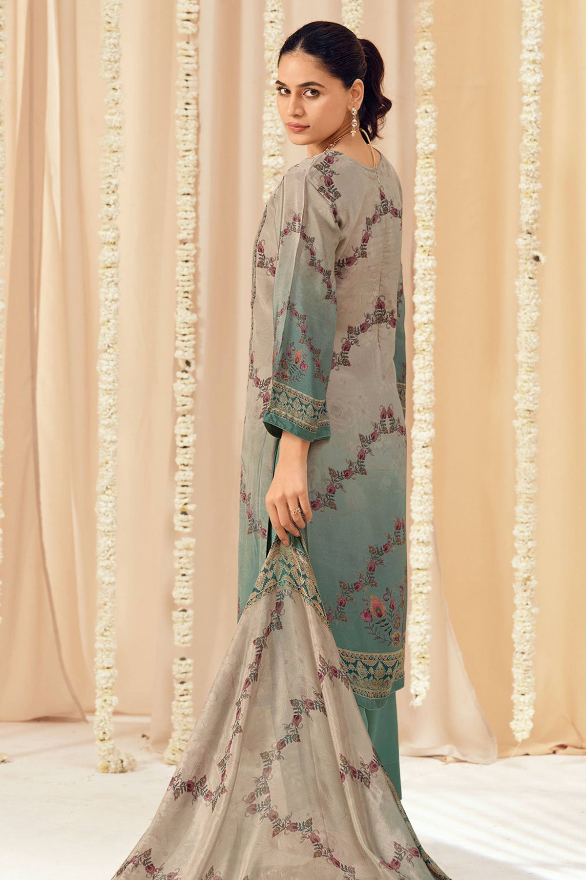 Bemberg Crepe Digital Print Designer Salwar Kameez