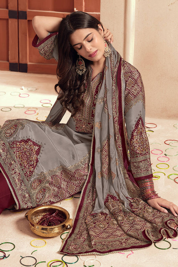 Bemberg Crepe Designer Digital Print Salwar Suit