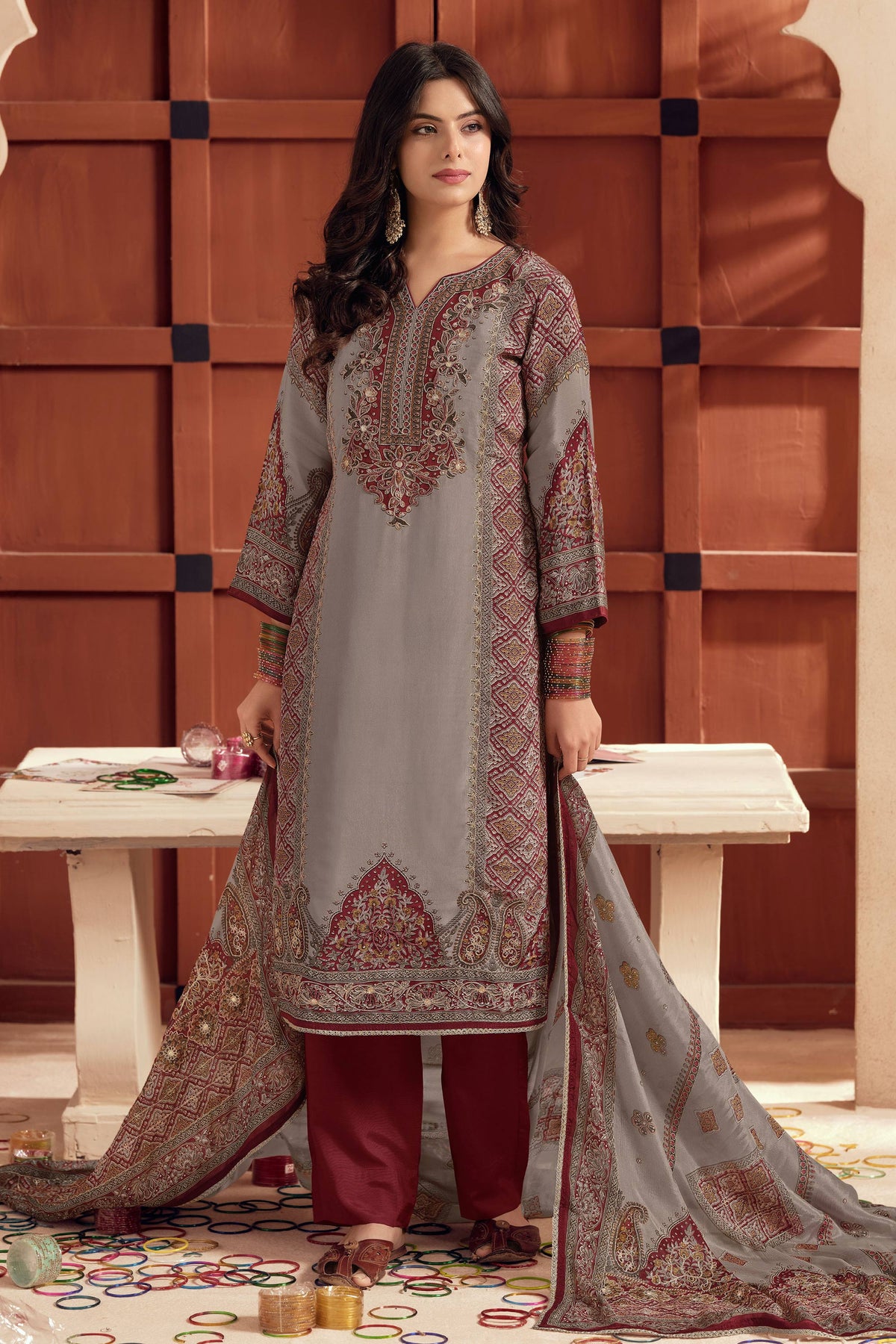 Bemberg Crepe Designer Digital Print Salwar Suit