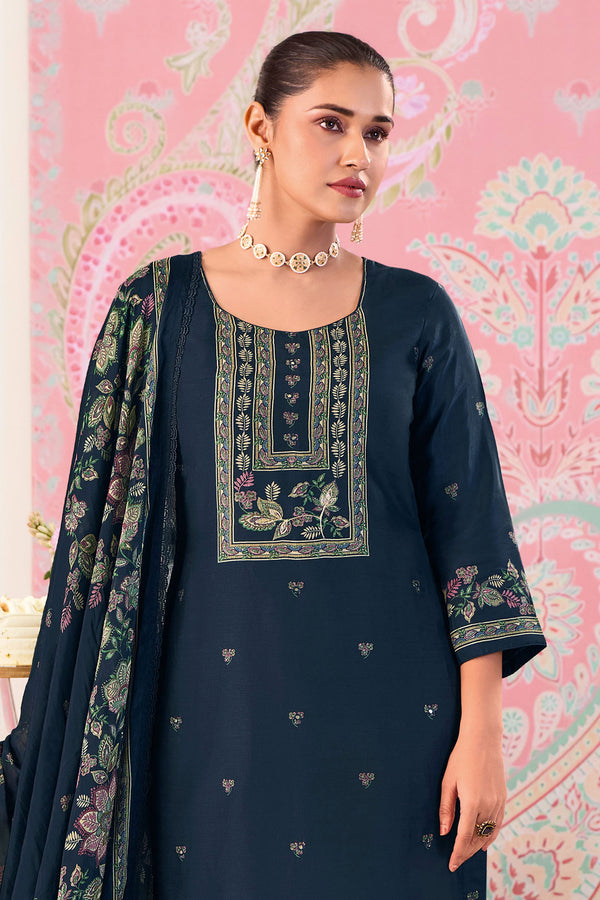 Pure Bemberg Modal Digital Print Handwork Salwar Kameez