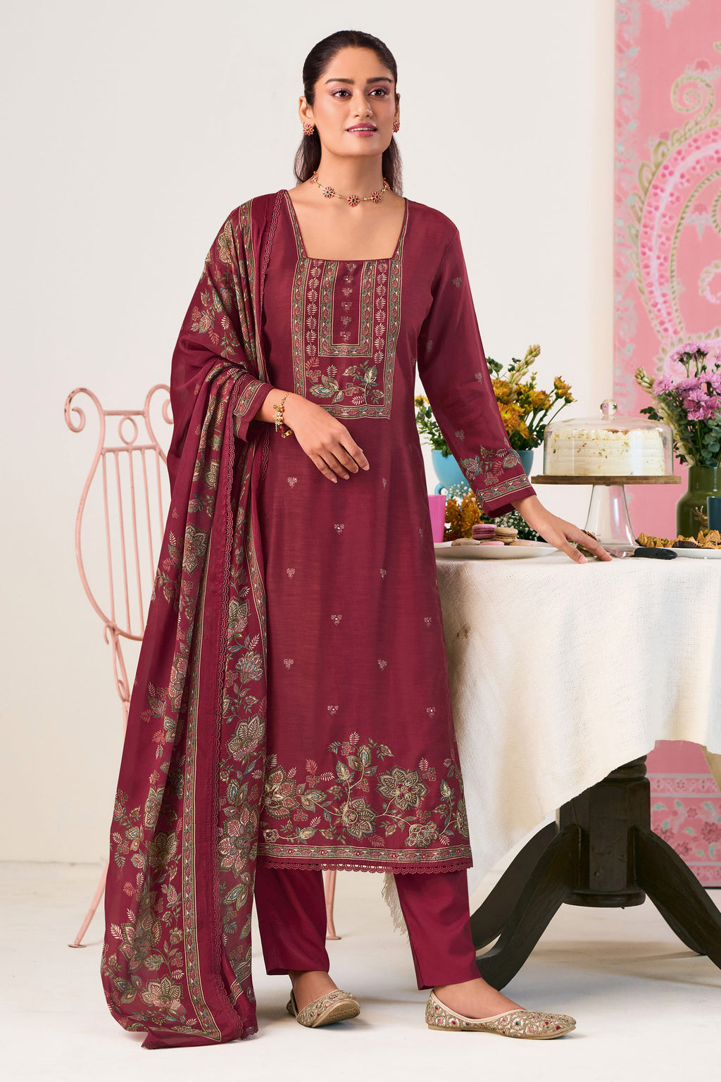 Pure Bemberg Modal Designer Digital Print Salwar Kameez