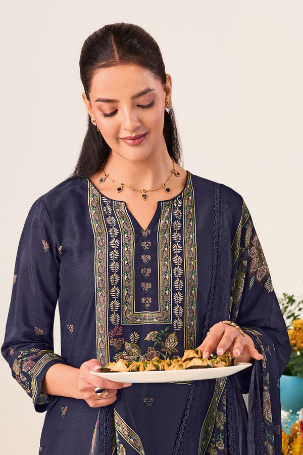 Premium Bemberg Modal Handwork Digital Print Salwar Suit