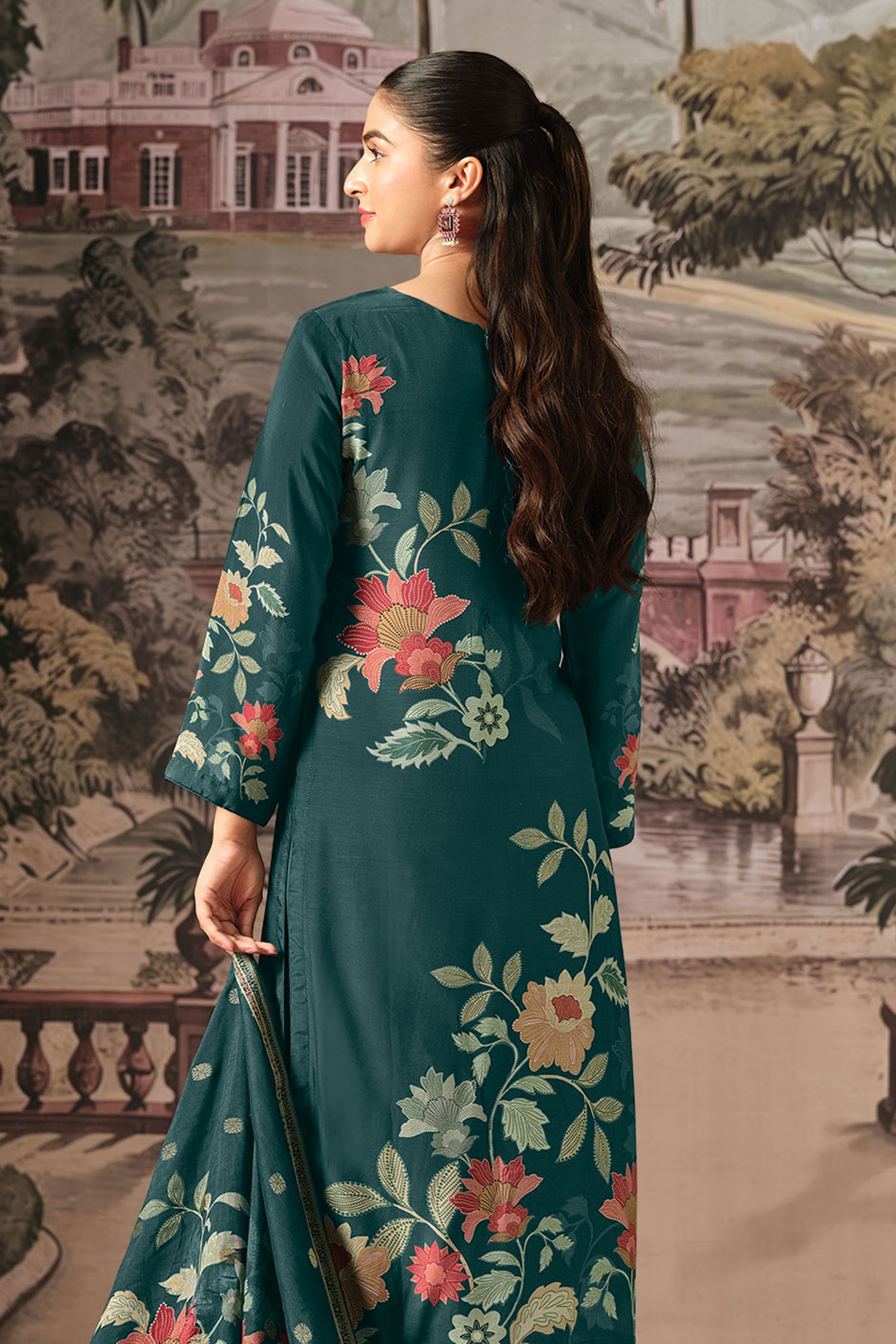 Premium Bemberg Modal Printed Festive Wear Salwar Kameez Secondary image