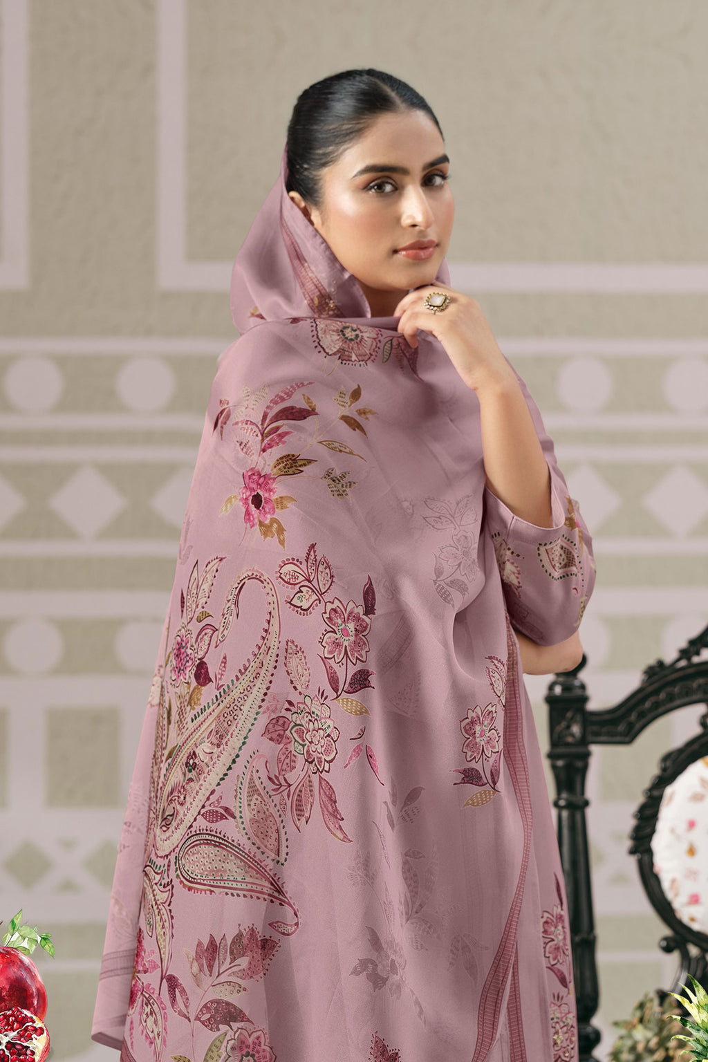 Elegant Premium Organza Twill Printed Casual Salwar Suit