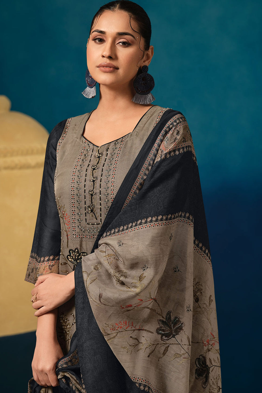 Premium Organza Digital Print Traditional Salwar Kameez