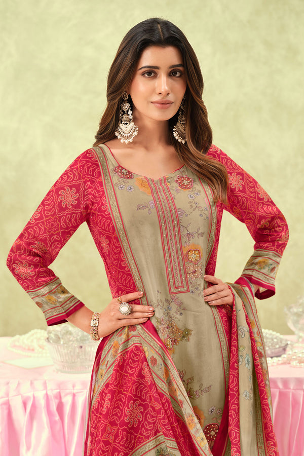 Premium Organza Twill Swarovski Work Designer Salwar Suit