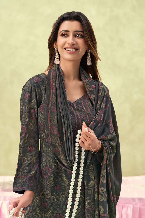 Premium Pashmina Shawl Digital Print Daily Wear Salwar Kameez