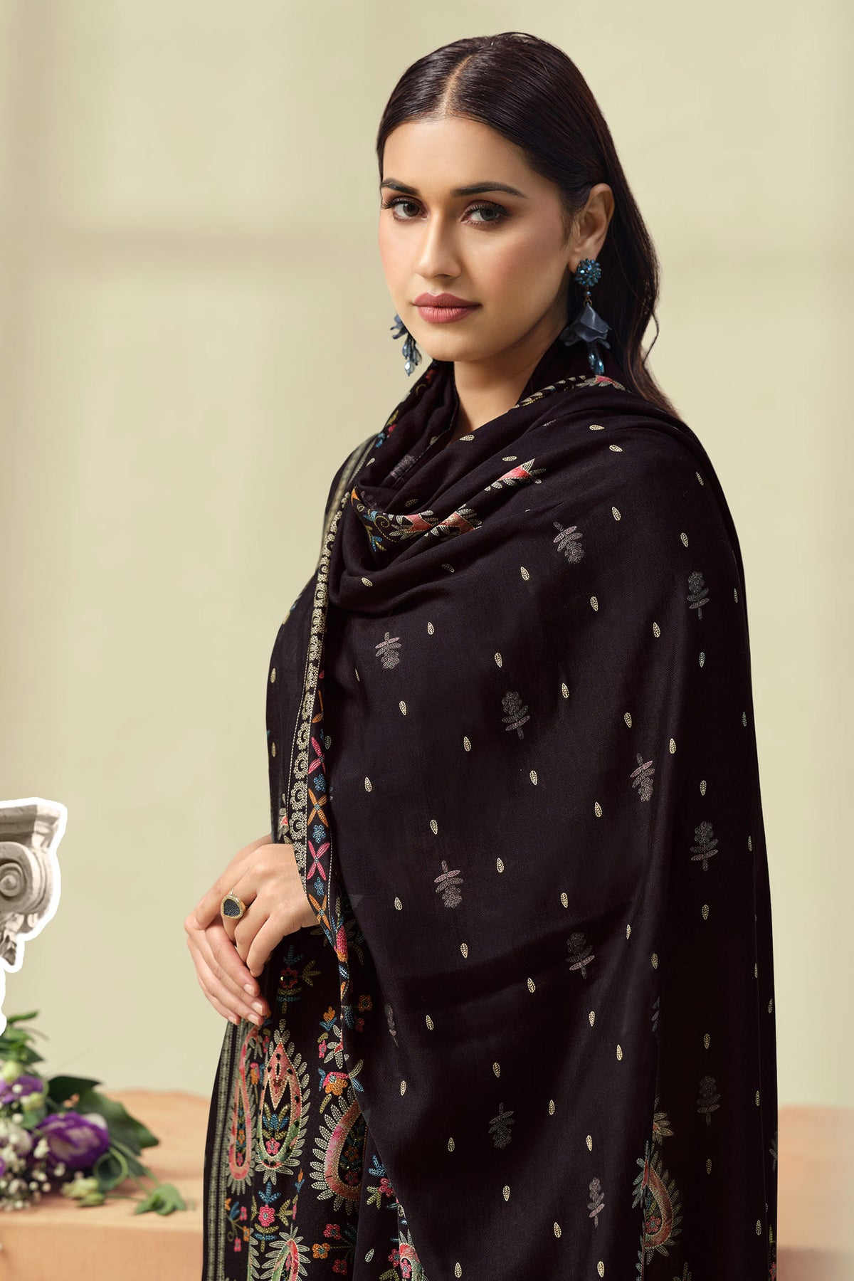 Royal Pashmina Digital Print Handwork Salwar Suit