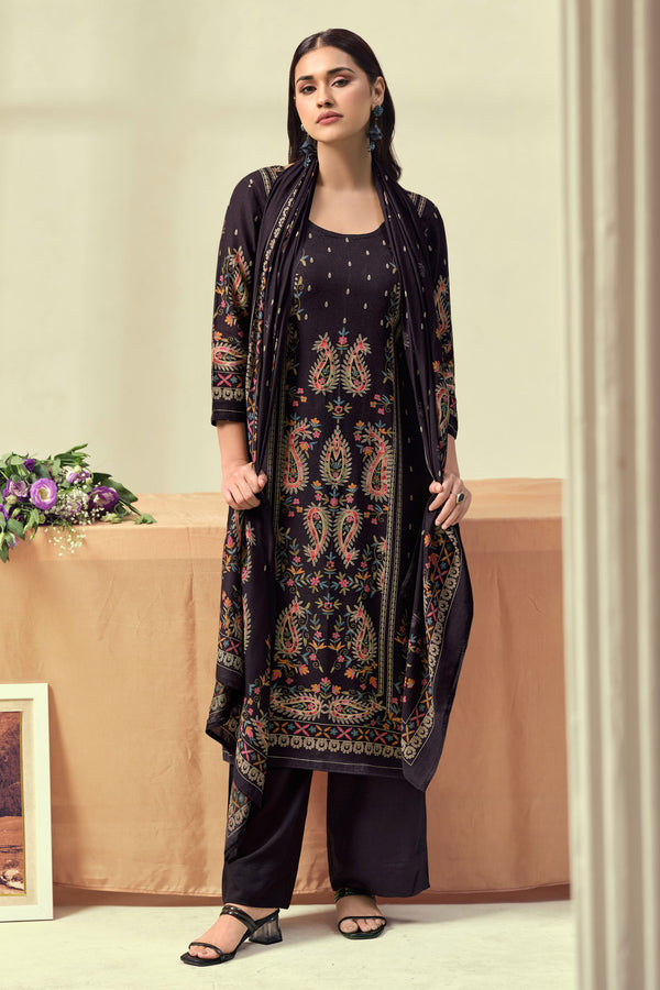 Royal Pashmina Digital Print Handwork Salwar Suit