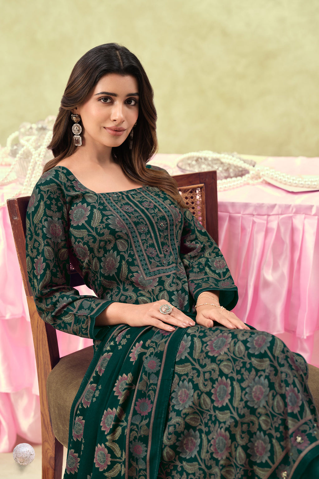 Pure Premium Pashmina Handwork Designer Salwar Kameez