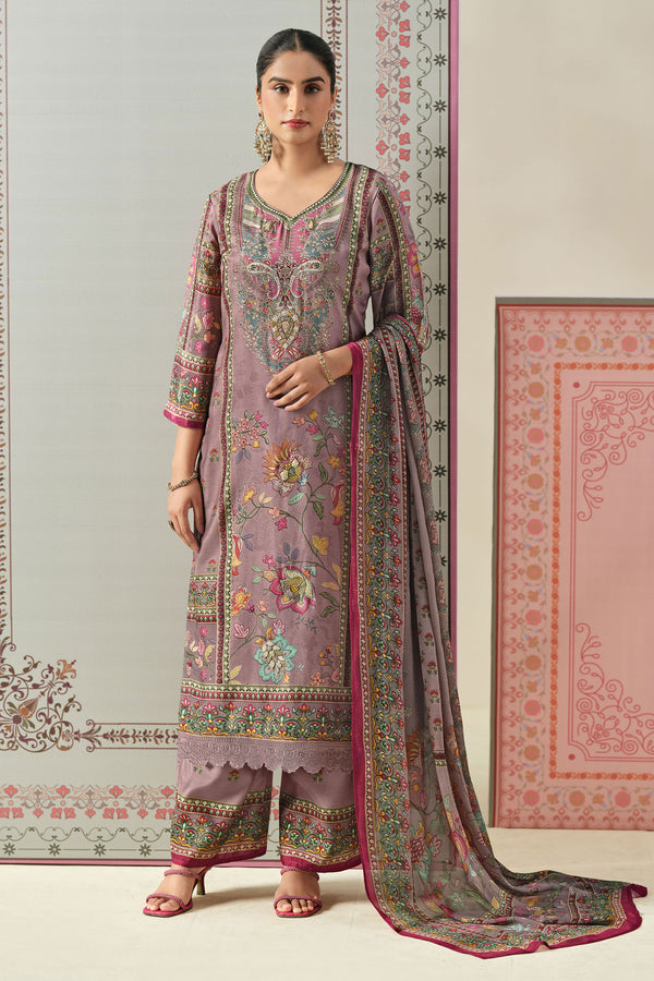Premium Viscose Modal Digital Print Beaded Salwar Kameez
