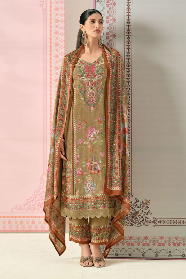 Designer Viscose Modal Beadwork Printed Casual Salwar Suit