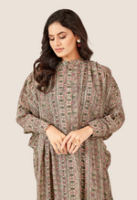 Load image into Gallery viewer, Grey modal chanderi Co-ord Set
