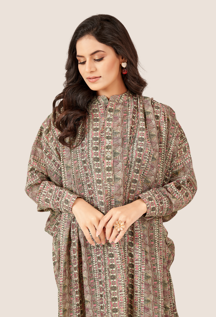 Grey modal chanderi Co-ord Set