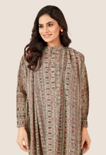 Load image into Gallery viewer, Grey modal chanderi Co-ord Set
