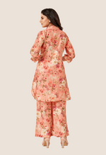 Load image into Gallery viewer, Pink flory printed Co-ord Set
