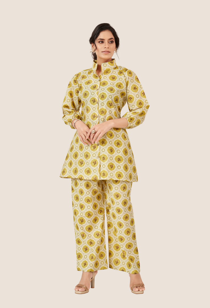 Yellow Cotton Co-ord Set