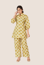 Load image into Gallery viewer, Yellow Cotton Co-ord Set
