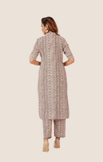 Load image into Gallery viewer, Grey modal chanderi Co-ord Set
