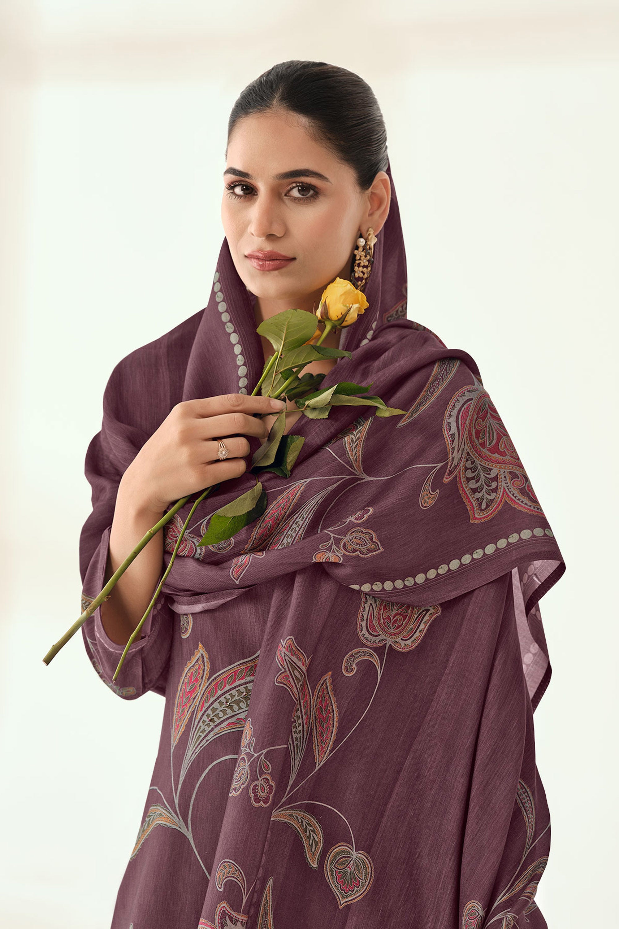 Elegant Pashmina Digital Print Casual Salwar Suit Secondary image