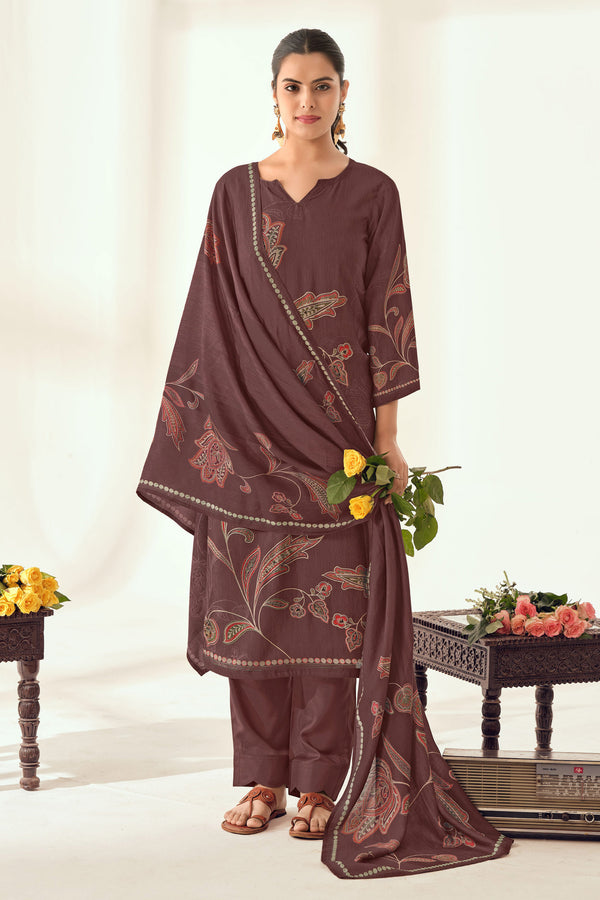 Luxury Bemberg Pashmina Digital Print Traditional Salwar Kameez