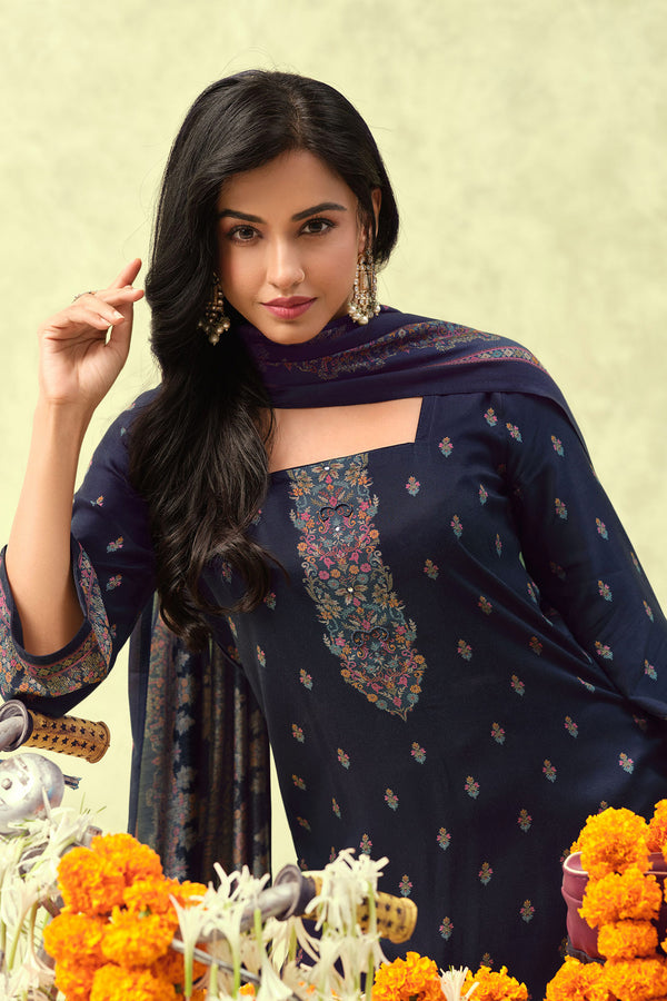 Pure Bemberg Pashmina Digital Print Designer Palazzo Salwar Suit