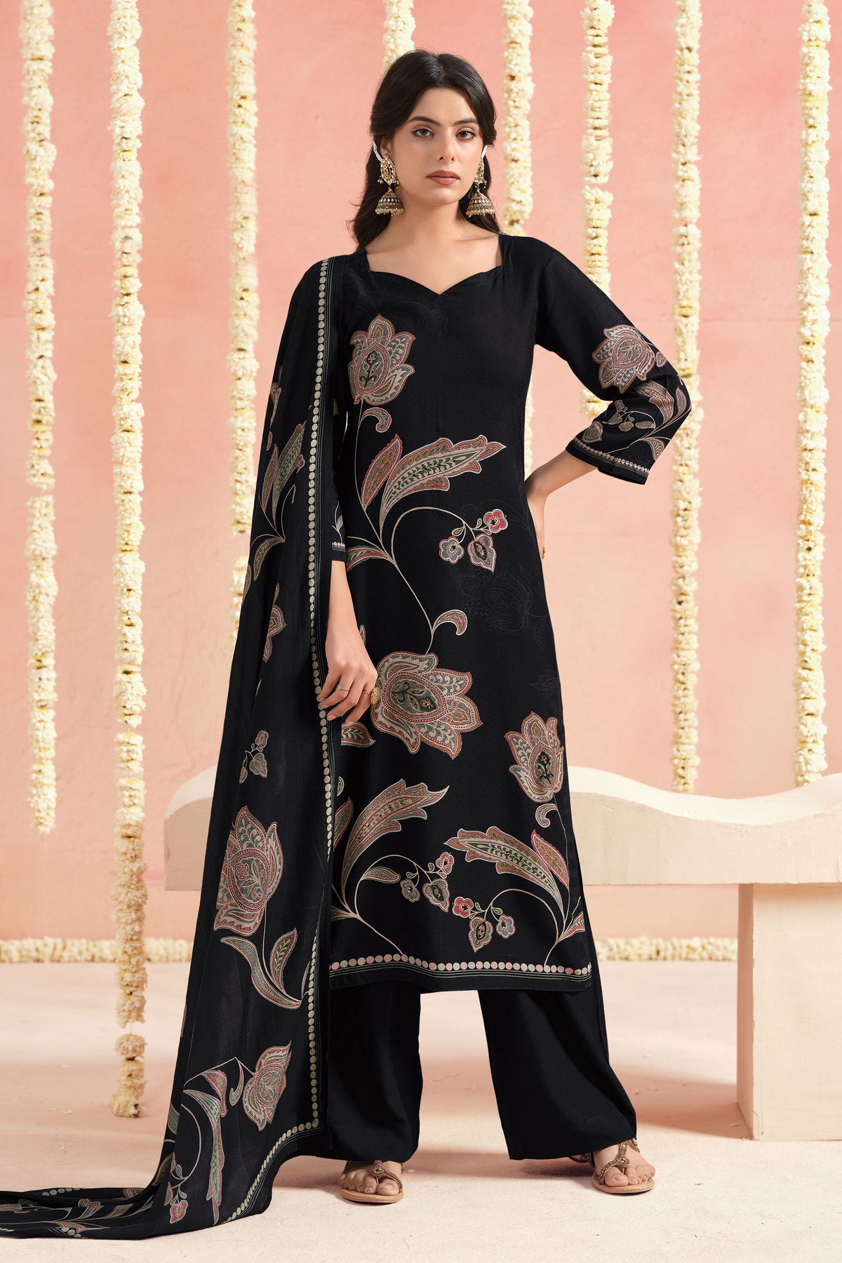 Bemberg Pashmina Digital Print Festive Wear Salwar Suit Main image
