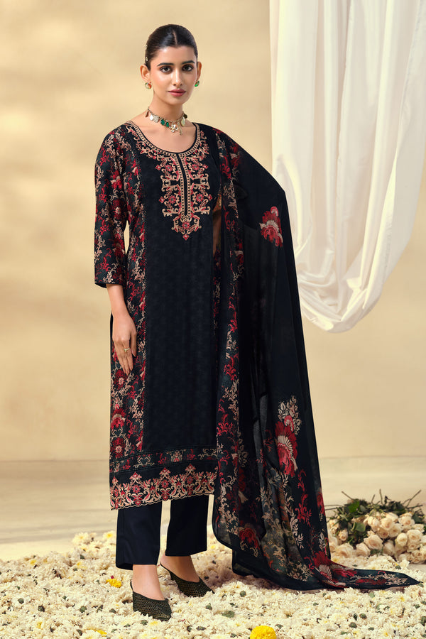 Classic Pashmina Digital Print Festive Wear Salwar Suit