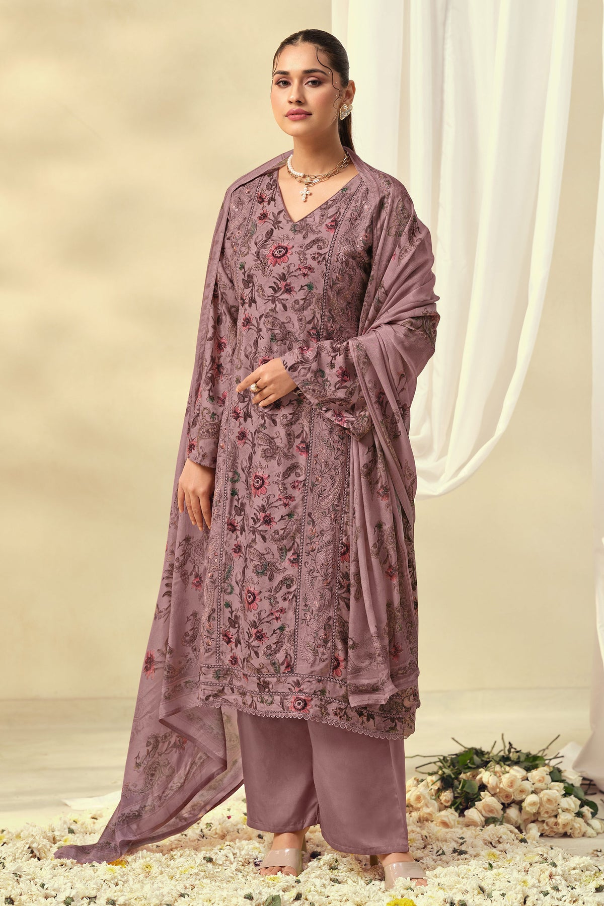 Premium Pashmina Digital Print Festive Wear Salwar Suit Main image