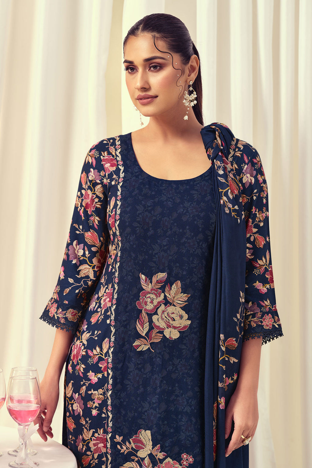 Premium Pashmina Shawl Print Designer Salwar Suit