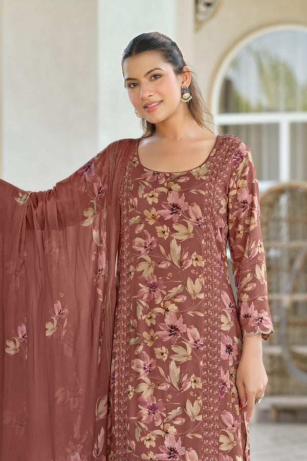 Royal Pashmina Lace Work Casual Salwar Kameez