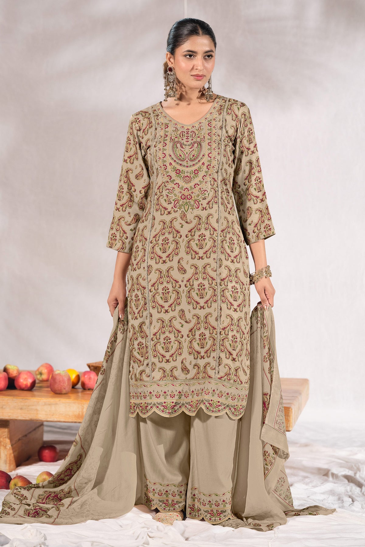 Pure Pashmina Digital Print Festive Wear Salwar Suit for Women Main image