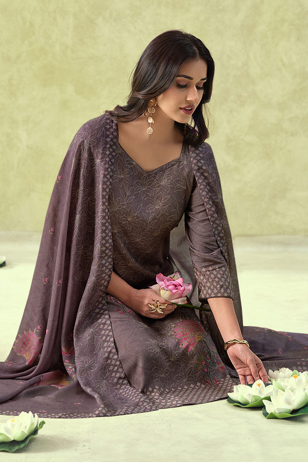 Pure Premium Pashmina Digital Print Designer Salwar Suit