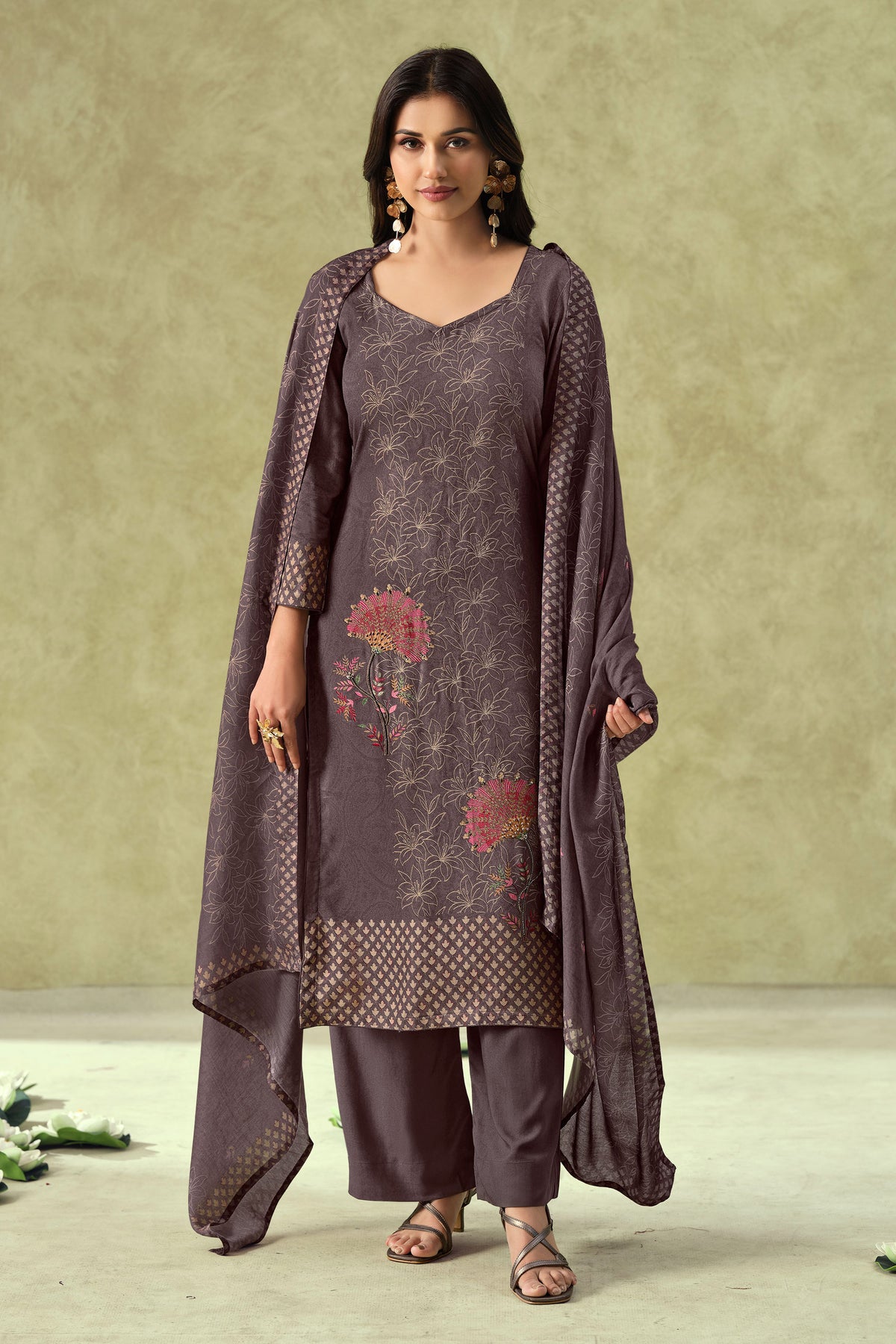 Pure Premium Pashmina Digital Print Designer Salwar Suit