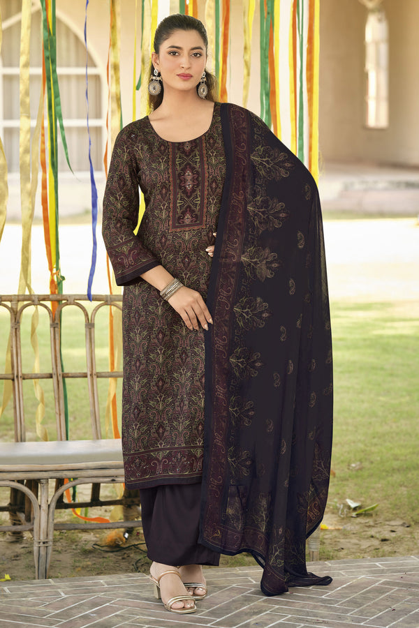 Pure Premium Pashmina Digital Print Handwork Salwar Suit