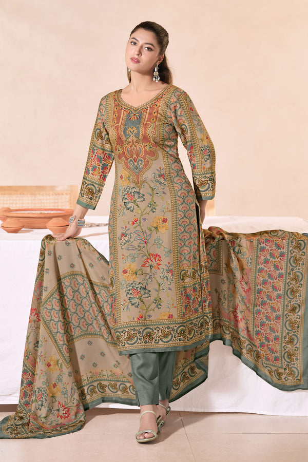 Premium Pashmina Handwork Printed Daily Wear Salwar Kameez