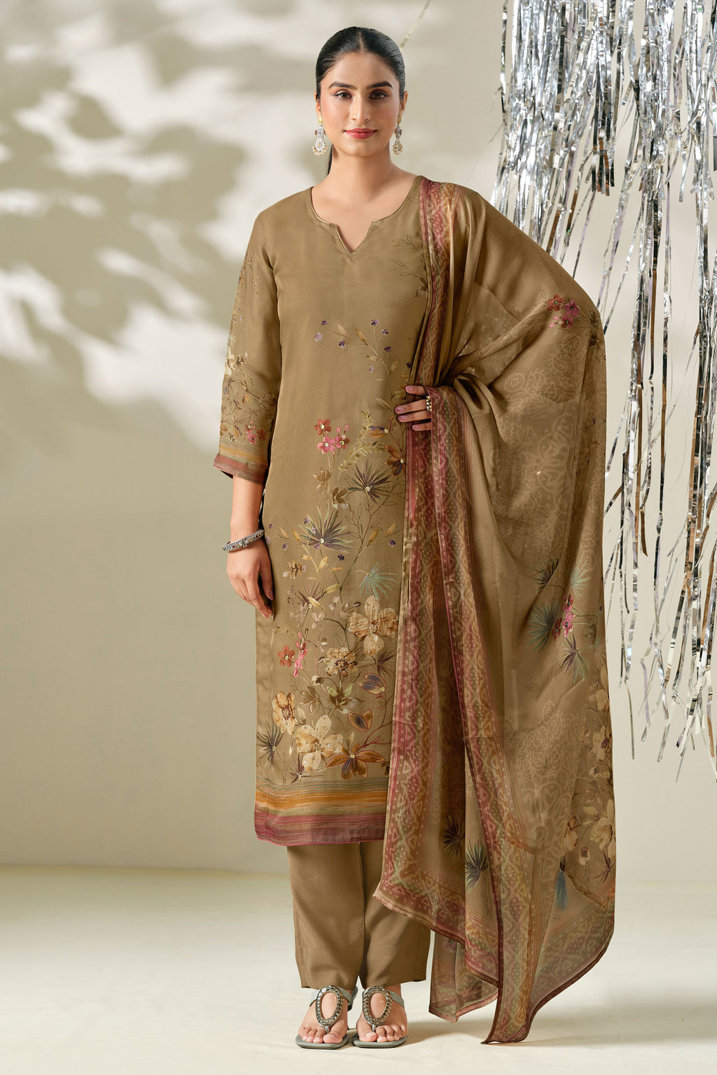 Premium Viscose Organza Digital Print Casual Salwar Kameez