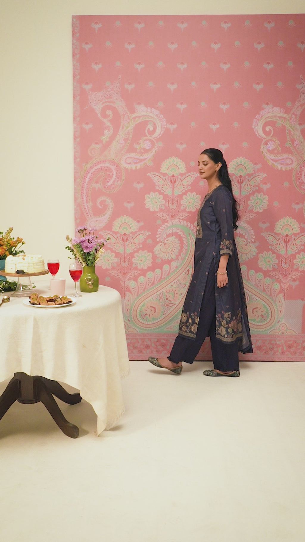 Premium Bemberg Modal Handwork Digital Print Salwar Suit