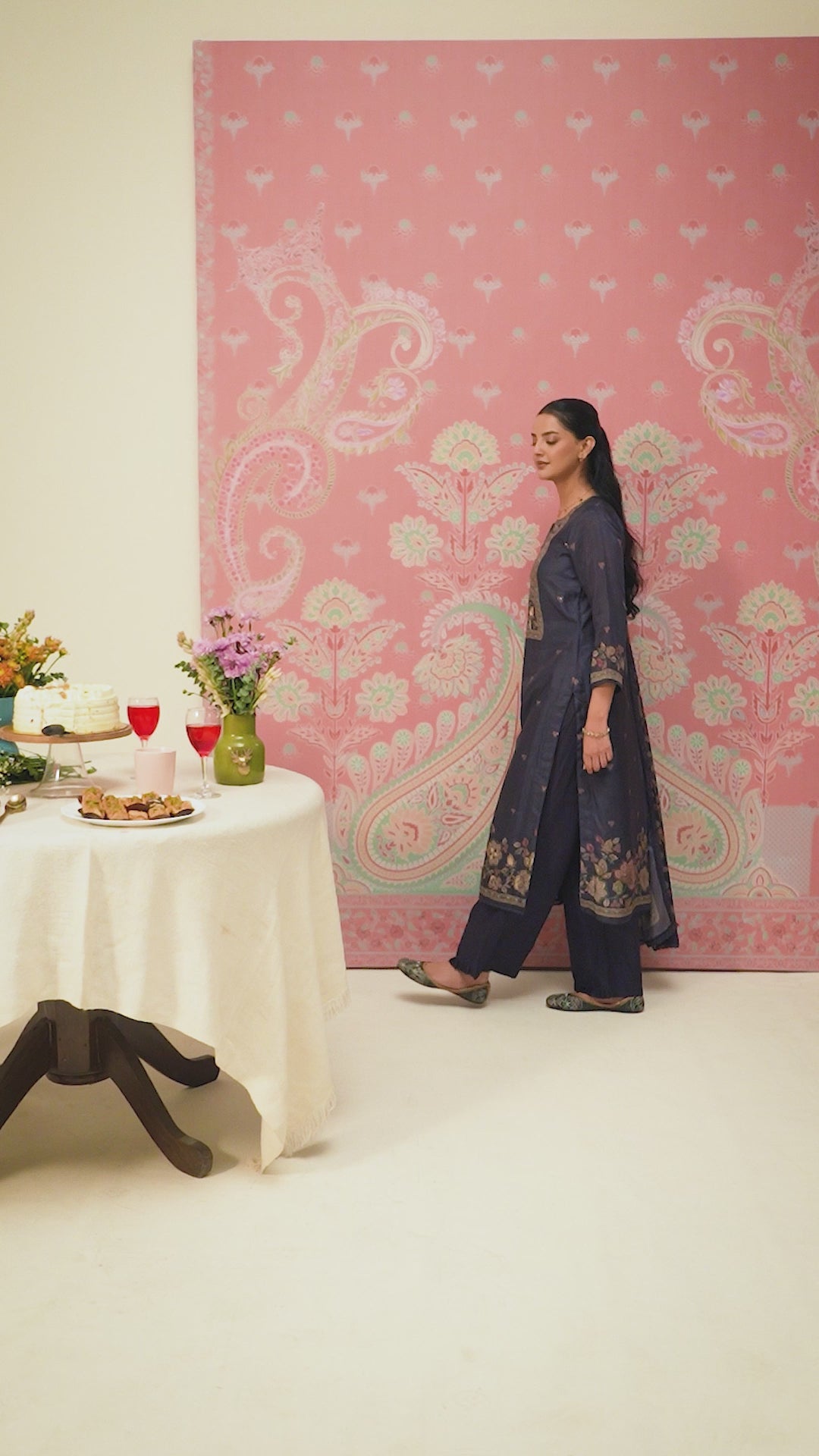 Premium Bemberg Modal Handwork Digital Print Salwar Suit
