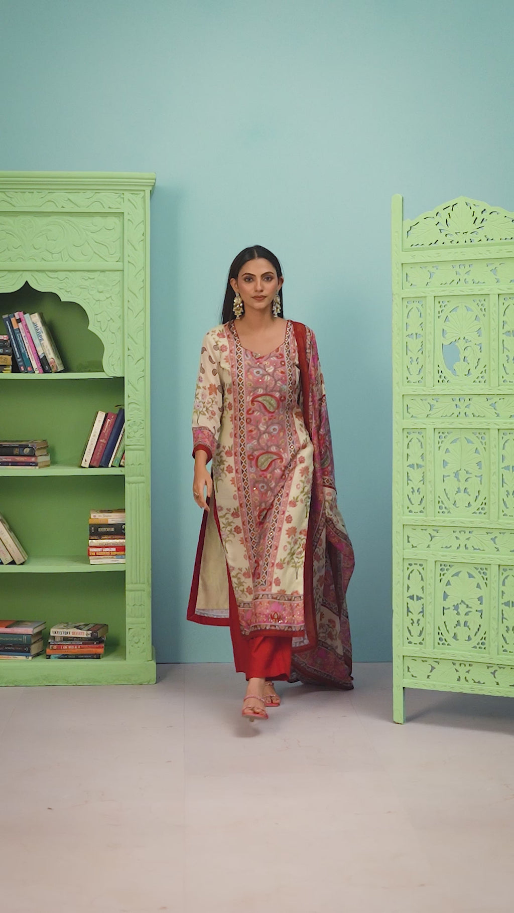 Pure Bemberg Fancy Silk Digital Print Salwar Kameez