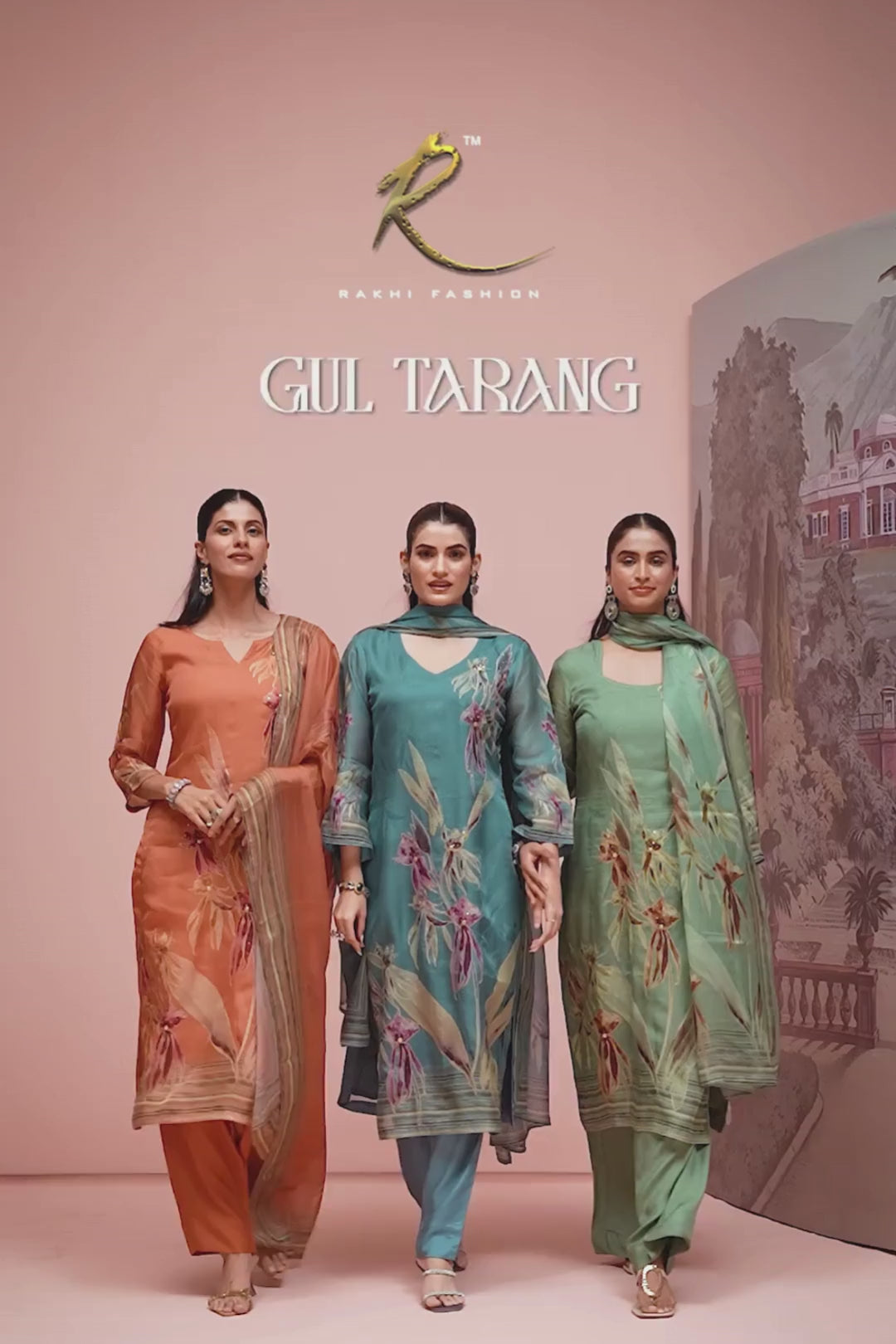 Pure Viscose Organza Digital Print Handwork Salwar Kameez